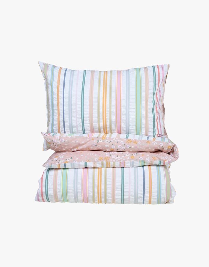Krepp sengesett multi - 140x200+50x70 cm multi - 1