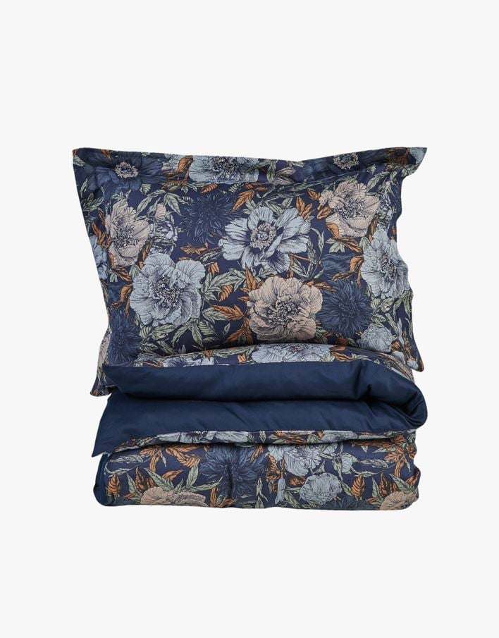 Sateng sengesett mørk blå - 140x200 cm mørk blå - 1