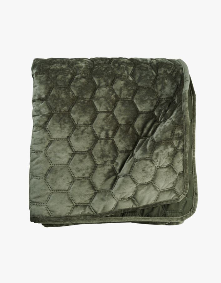 Sengeteppe olivengrønn - 240x240 cm olivengrønn - 1