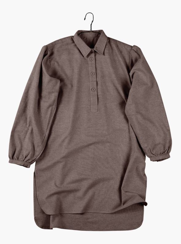 Nattskjorte brun - L/XL brun - 1