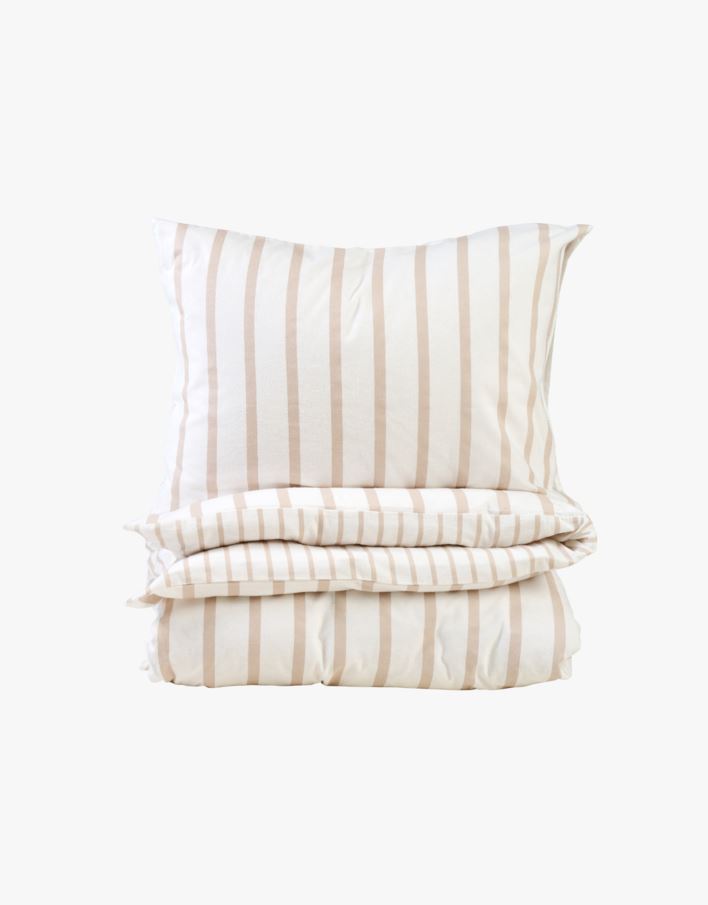 Flanell sengesett sand - 140x220 cm sand - 1