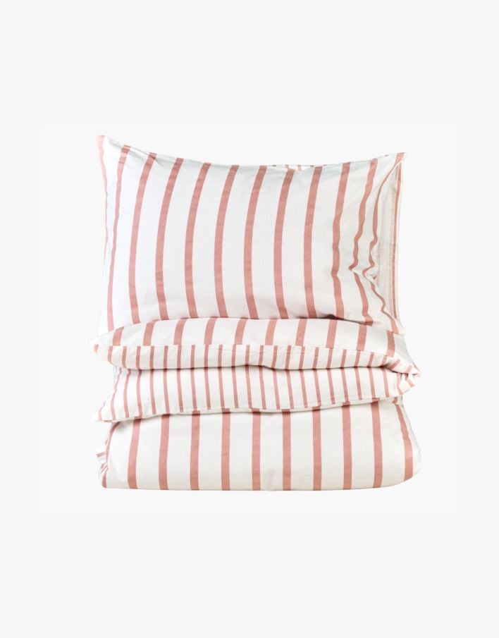 Flanell sengesett gammelrosa - 140x200 cm gammelrosa - 1