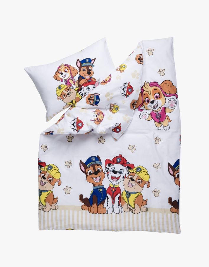 Bomull sengesett beige - 100x140/40x60 cm beige - 1