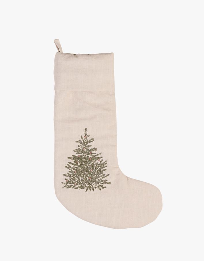 Julestrømpe beige - 18x45 cm beige - 1