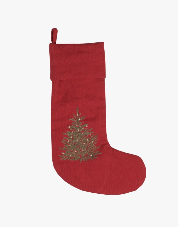 Julestrømpe rød - 18x45 cm rød - 1