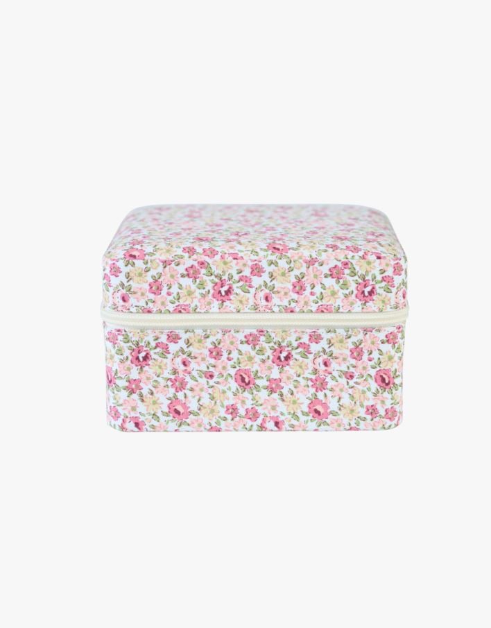 Smykkeskrin m/glidelås aprikos - 11x11 cm aprikos - 1