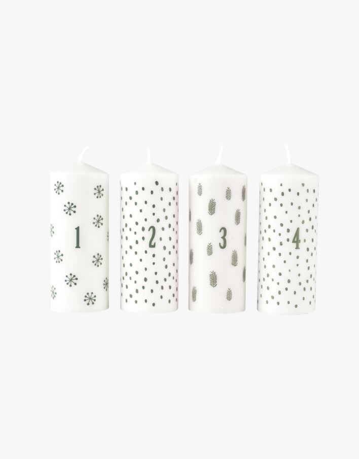 Adventslys offwhite - 10 cm ø4 offwhite - 1