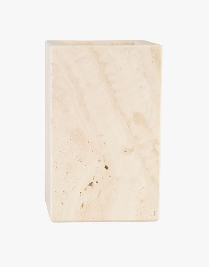 Tannbørsteholder beige - 7x7x11 cm beige - 1