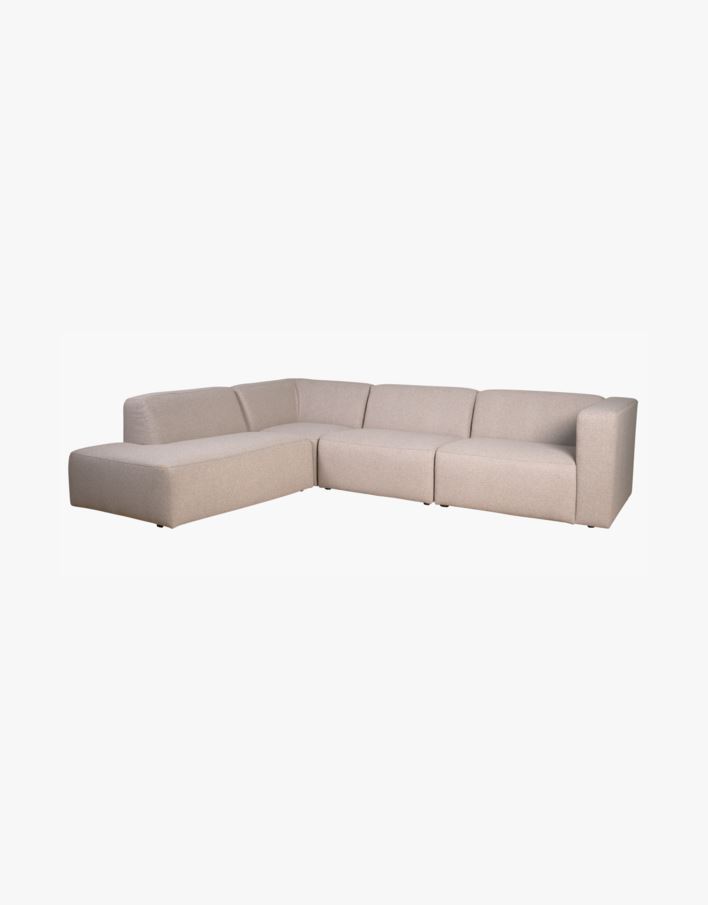 4 deler m/åpen ende venstre beige - 293x227x73 cm beige - 1