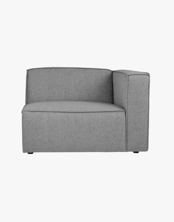 Modulsofa 1,5 seter m/armlene høyre grå - 110x93x73 cm grå - 1