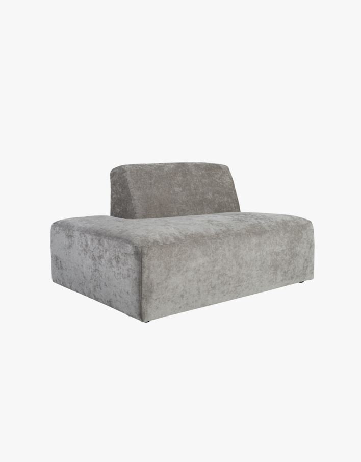 Modulsofa åpen ende venstre grå - 134x93x73 cm grå - 1