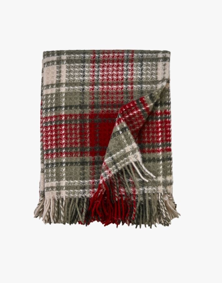 Ullpledd multi rød - 130x170 cm multi rød - 1