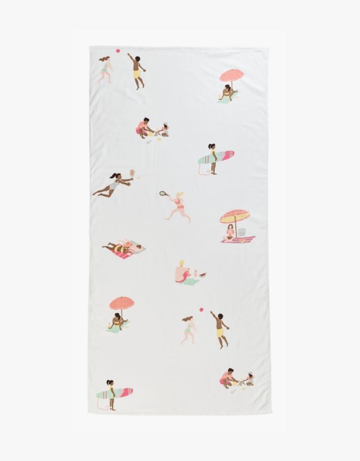 Badehåndkle multi hvit - 90x180 cm multi hvit - 1