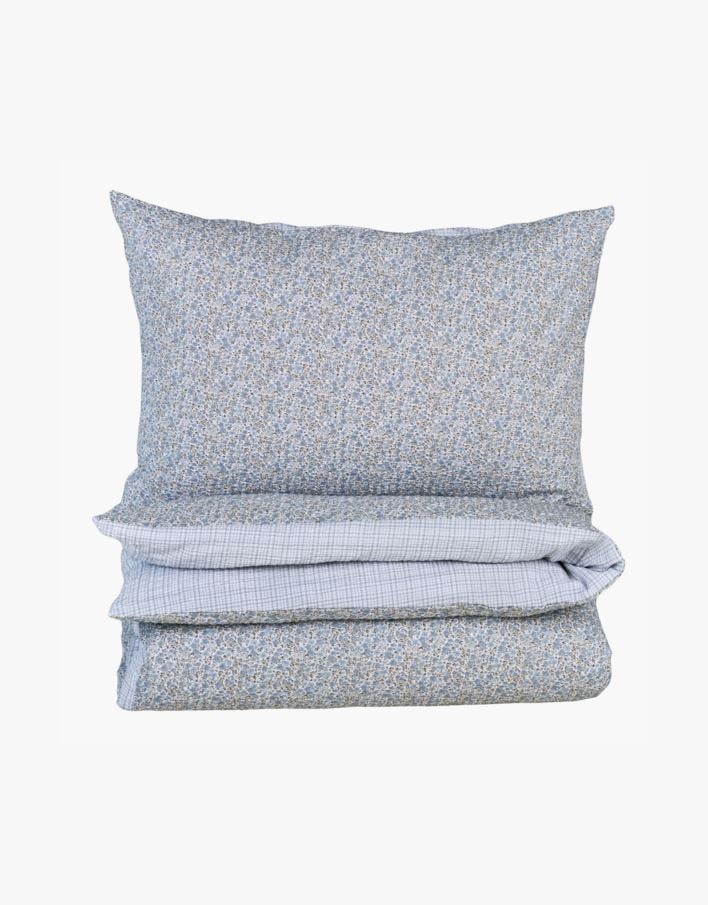 Krepp sengesett multi blå - 140x200+50x70 cm multi blå - 1