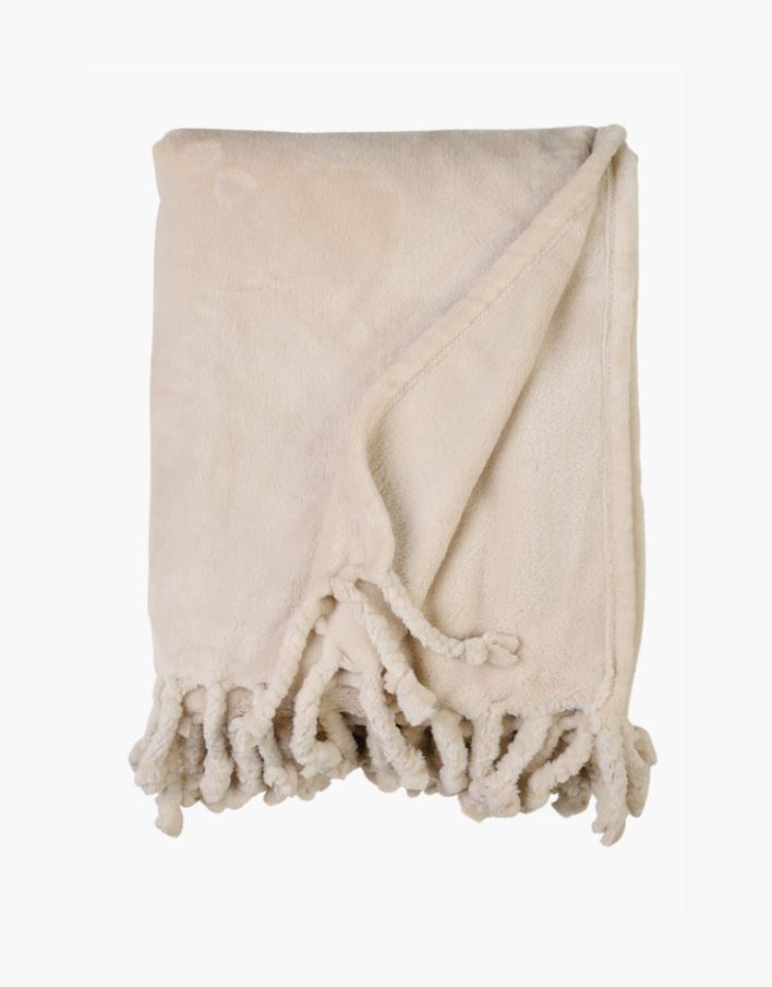 Fleecepledd lys beige - 130x170 cm lys beige - 1