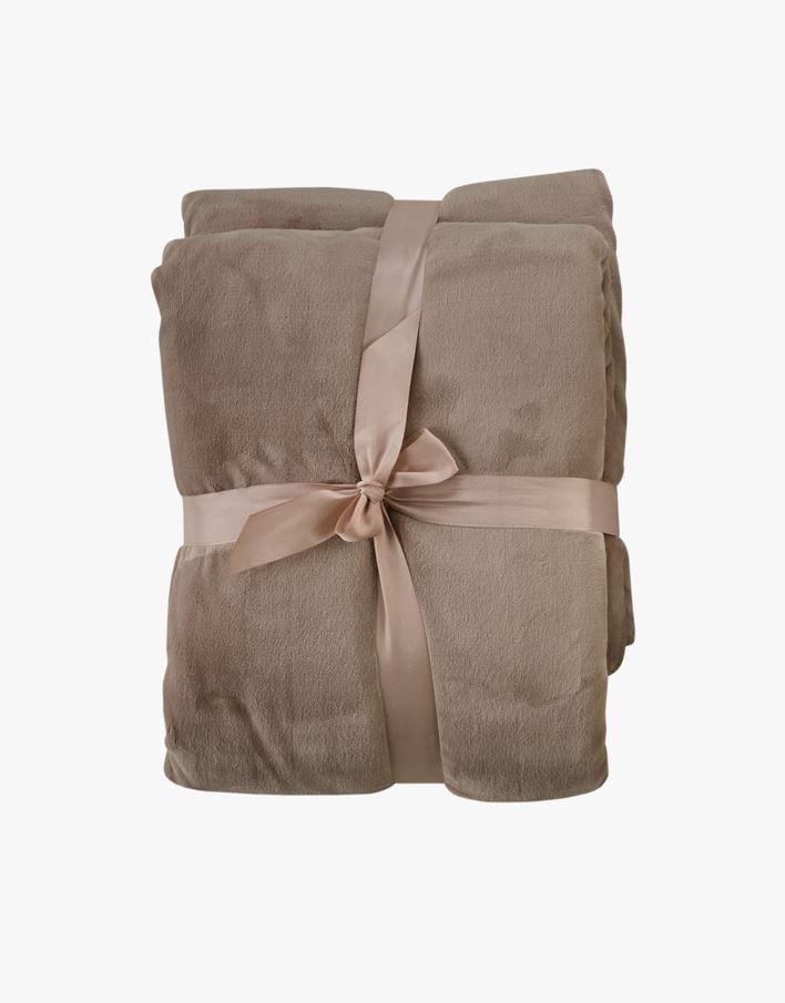 Fleecepledd taupe - 130x170 cm taupe - 1