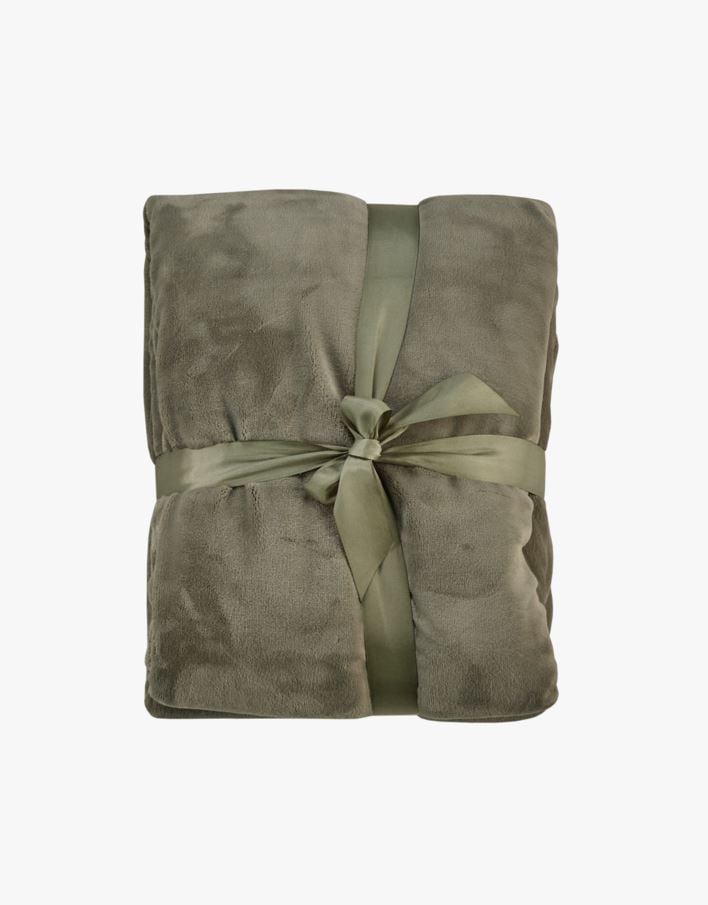 Fleecepledd olivengrønn - 130x170 cm olivengrønn - 1