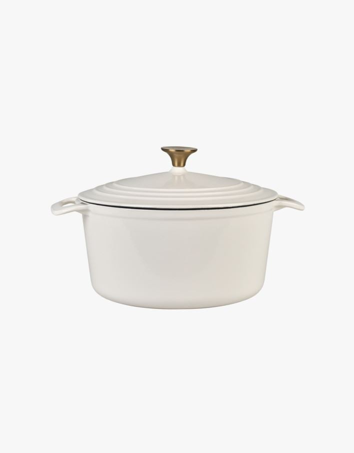 Støpejernsgryte rund krem - 4300ml krem - 1