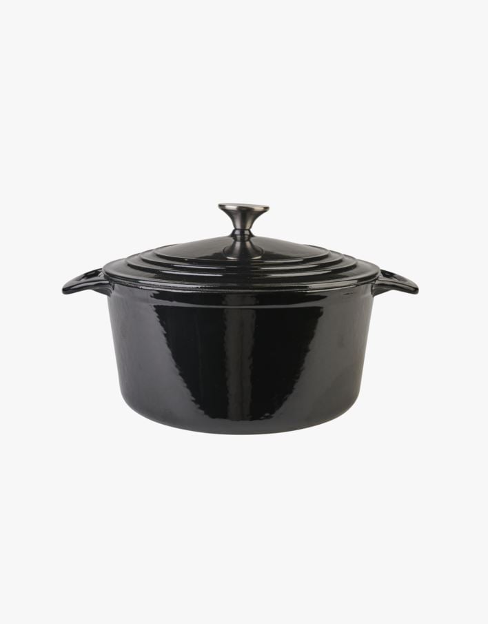 Støpejernsgryte rund svart - 4300ml svart - 1