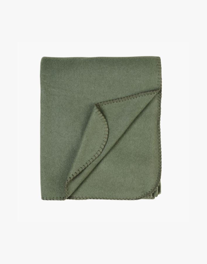 Fleecepledd mørk grønn - 130x170 cm mørk grønn - 1