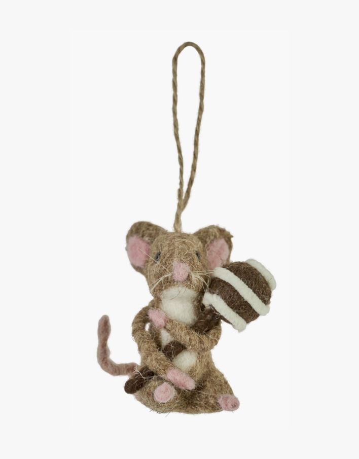 Julemus multi brun - 9x4,5x7 cm multi brun - 1