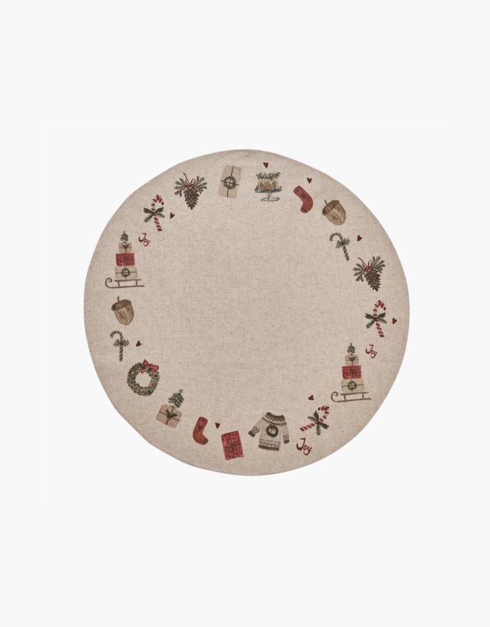 Juletreteppe multi rød - ø100 cm multi rød - 1