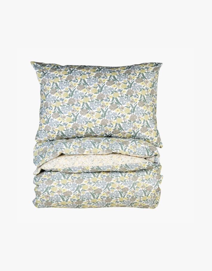 Flanell sengesett multi grønn - 140x200 cm multi grønn - 1