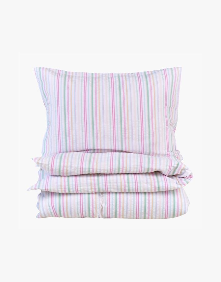 Garnfarget krepp sengesett multi - 140x200+50x70 cm multi - 1