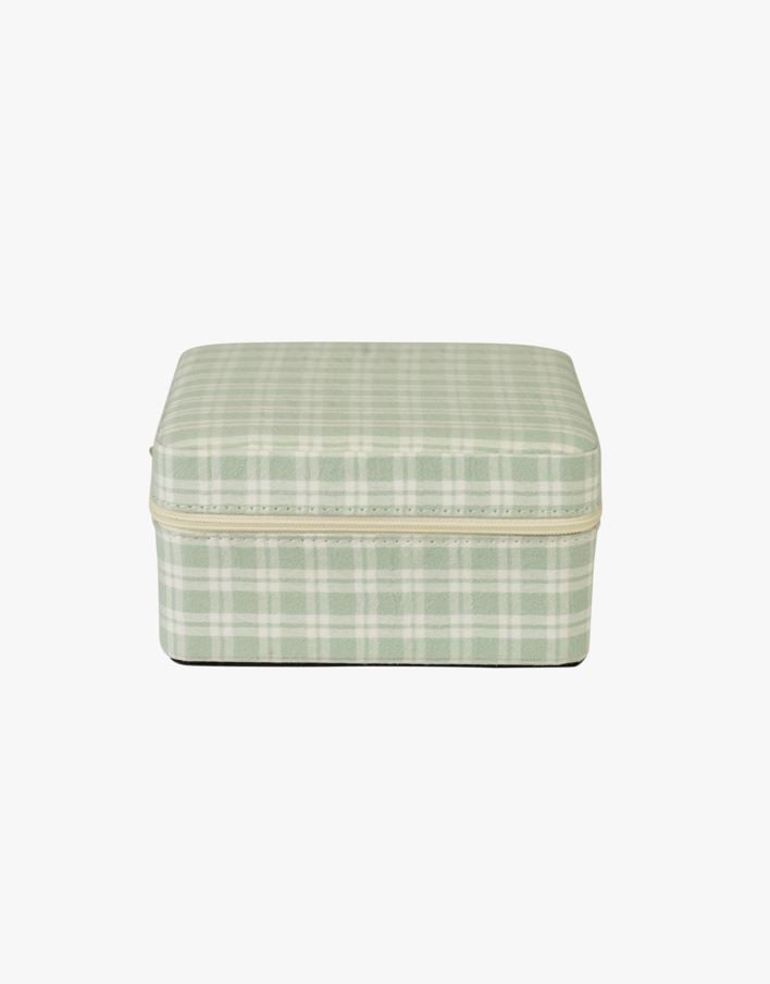 Smykkeskrin m/glidelås lys grønn - 13x13 cm lys grønn - 1