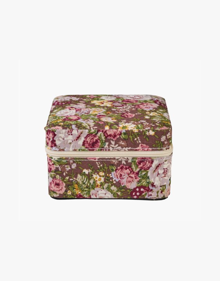 Smykkeskrin m/glidelås brun - 11x11 cm brun - 1