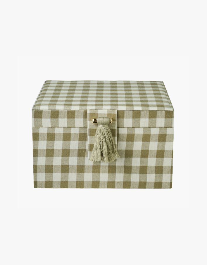 Smykkeskrin olivengrønn - 20x20 cm olivengrønn - 1