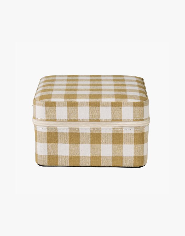 Smykkeskrin m/glidelås karri - 11x11 cm karri - 1