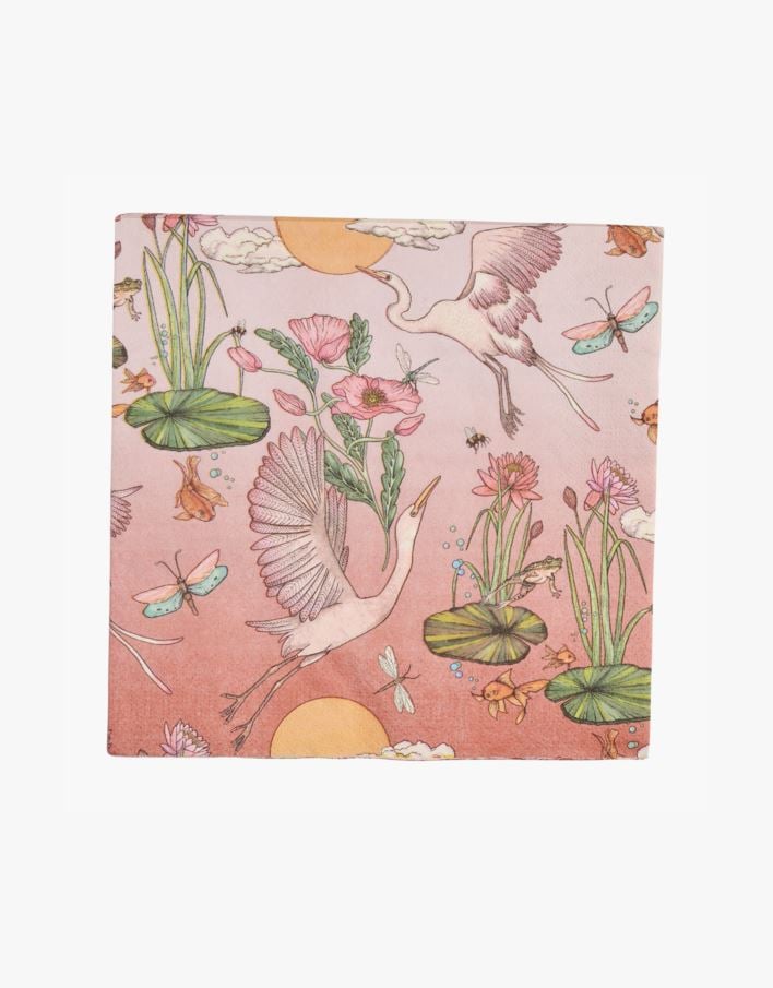 Middagsservietter multi rosa - 40x40 cm multi rosa - 1