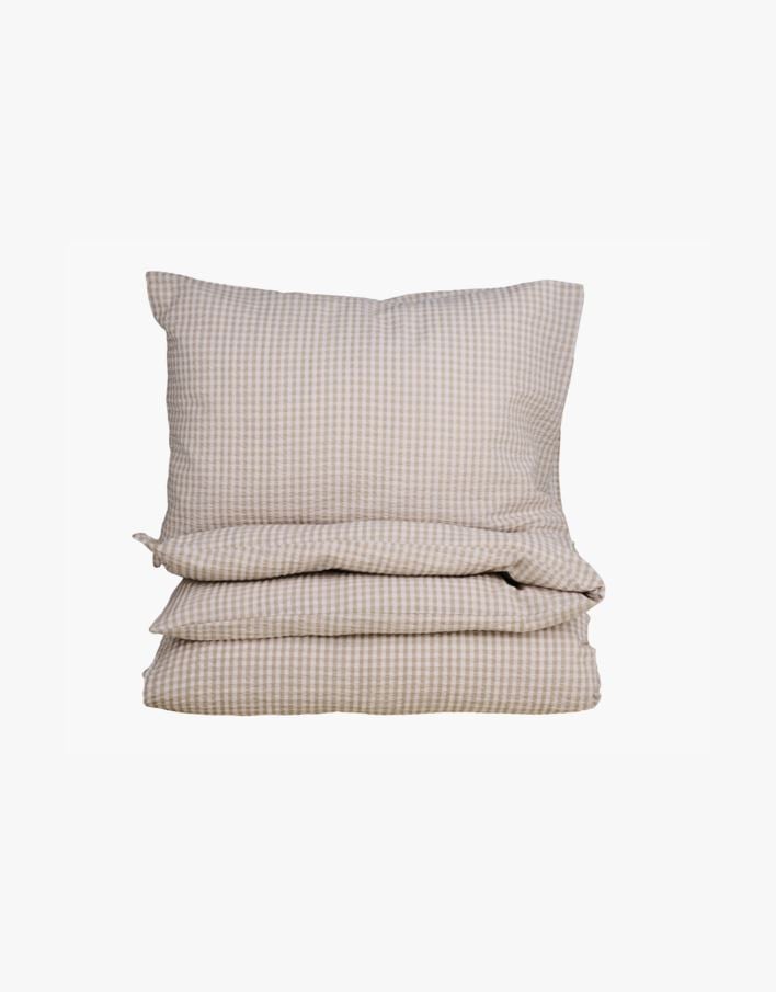 Krepp sengesett sand - 140x220 cm sand - 1