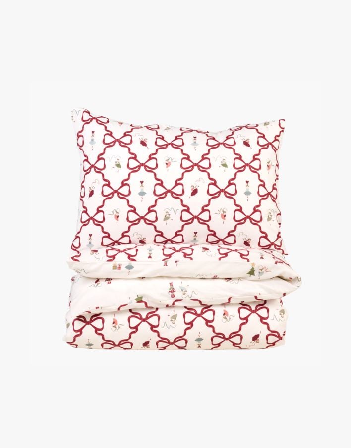 Bomull sengesett multi rød - 140x200 cm multi rød - 1