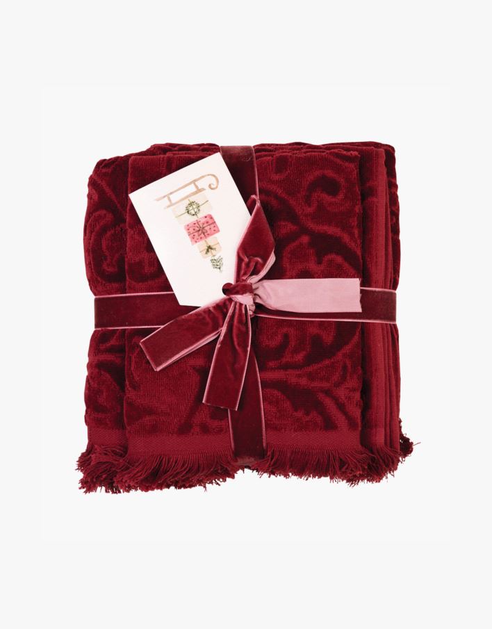 Håndklesett rød - 70x140cm/40x60cm rød - 1