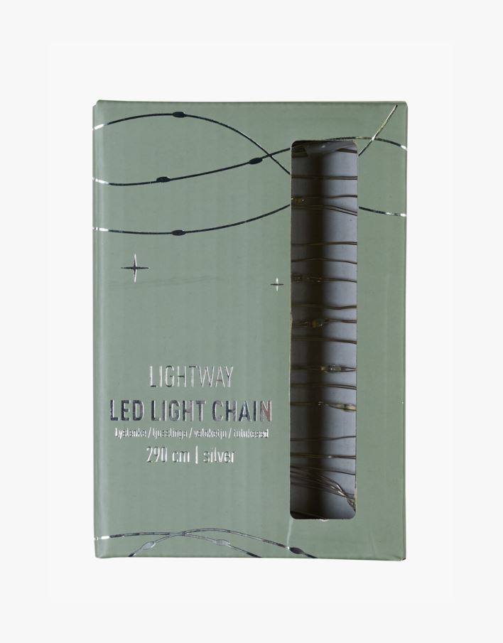 Led lyslenke sølv - 290 cm sølv - 1