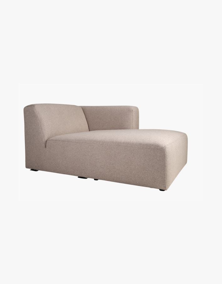 Modulsofa sjeselong høyre beige - 114x154x73 cm beige - 1