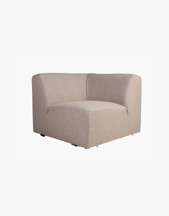 Modulsofa hjørne beige - 93x93x73 cm beige - 1