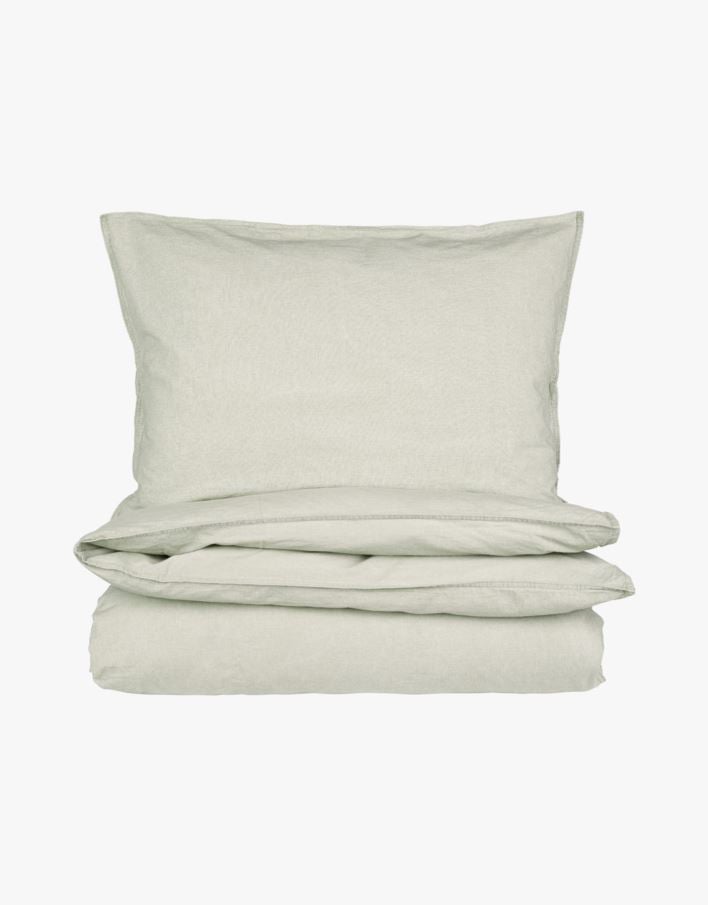 Bomull sengesett lindegrønn - 140x200 cm lindegrønn - 1
