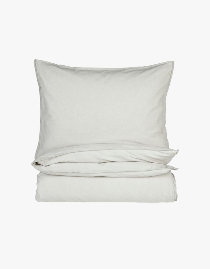 Bomull sengesett beige - 140x200 cm beige - 1