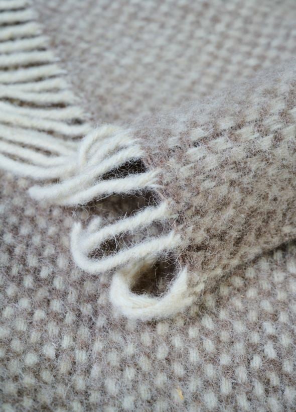 Ullpledd taupe - 3