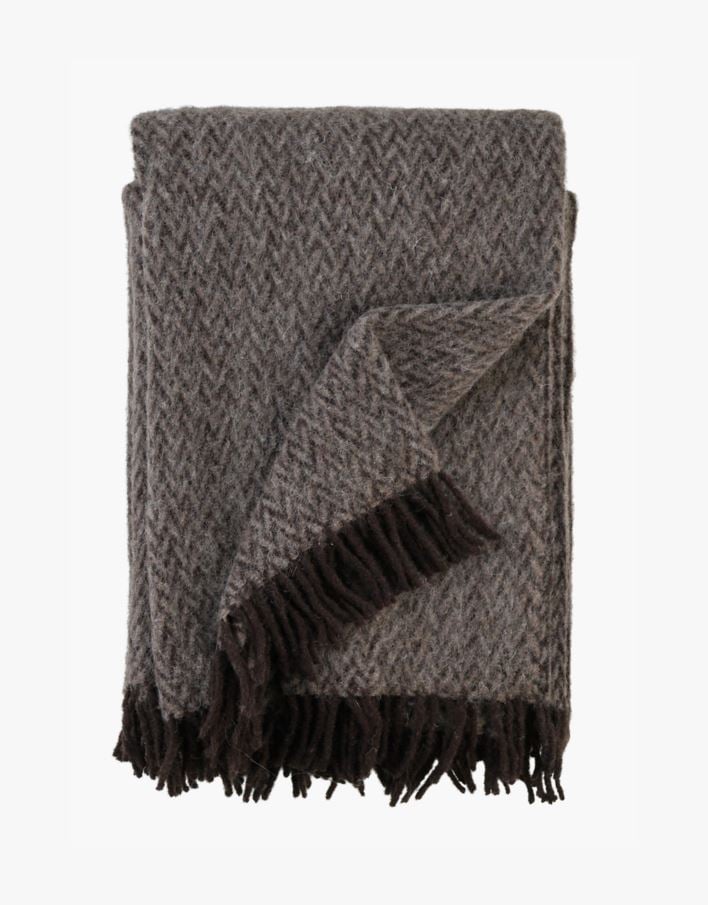 Ullpledd brun - 130x170 cm brun - 1