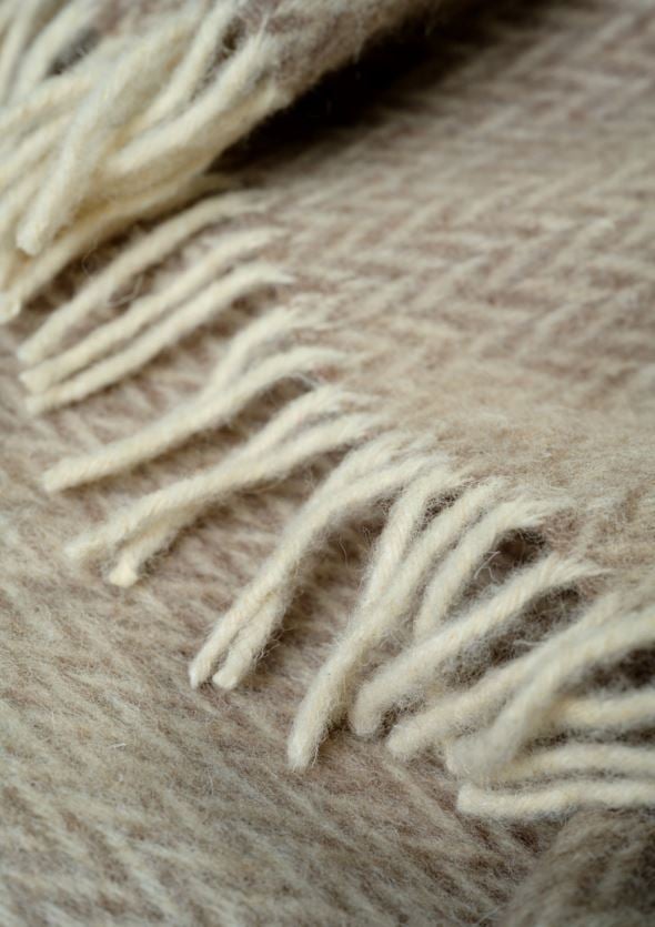Ullpledd taupe - 5