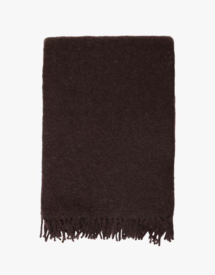 Ullpledd mørk brun - 130x170 cm mørk brun - 1