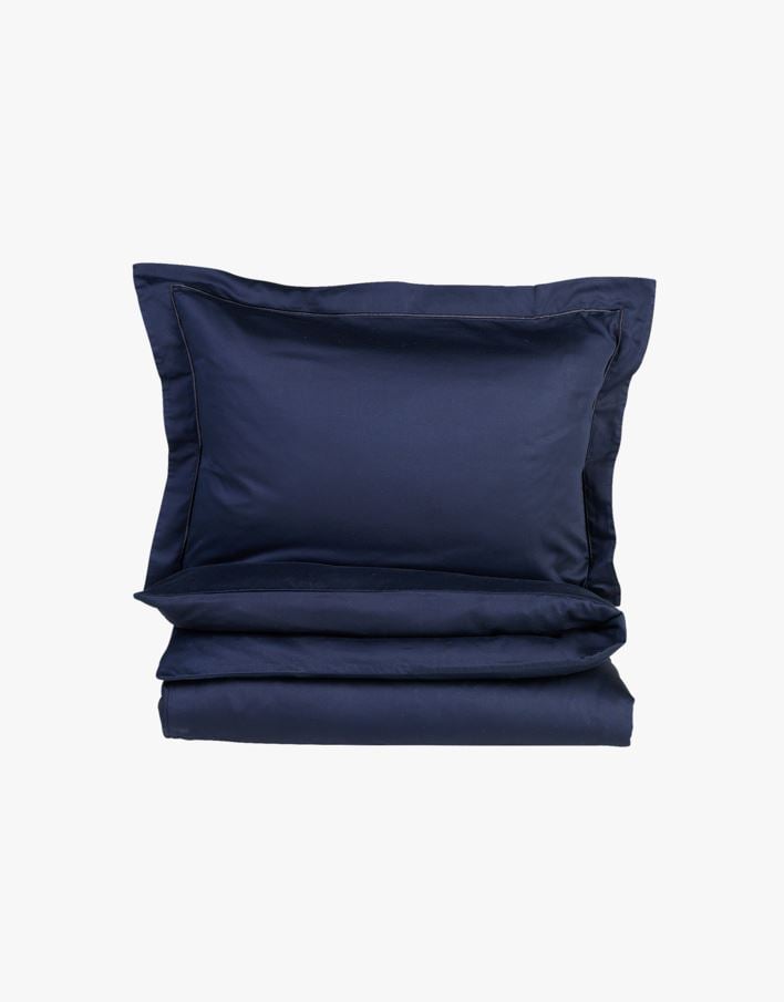Egyptisk bomull sateng sengesett blå - 200x220 cm blå - 1