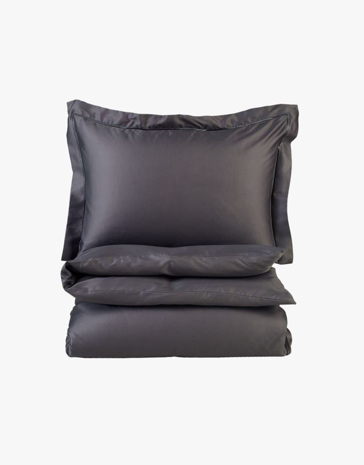 Egyptisk bomull sateng sengesett grå - 200x220 cm grå - 1