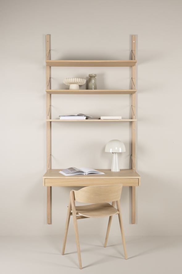 Hyllekombinasjon 2 natur - 220x104 cm natur - 1