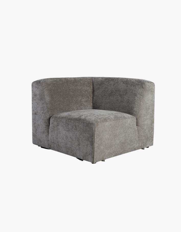 Modulsofa hjørne grå - 93x93x73 cm grå - 1