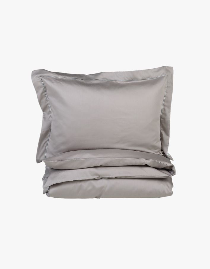 Egyptisk bomull sateng sengesett lys grå - 140x200 cm lys grå - 1
